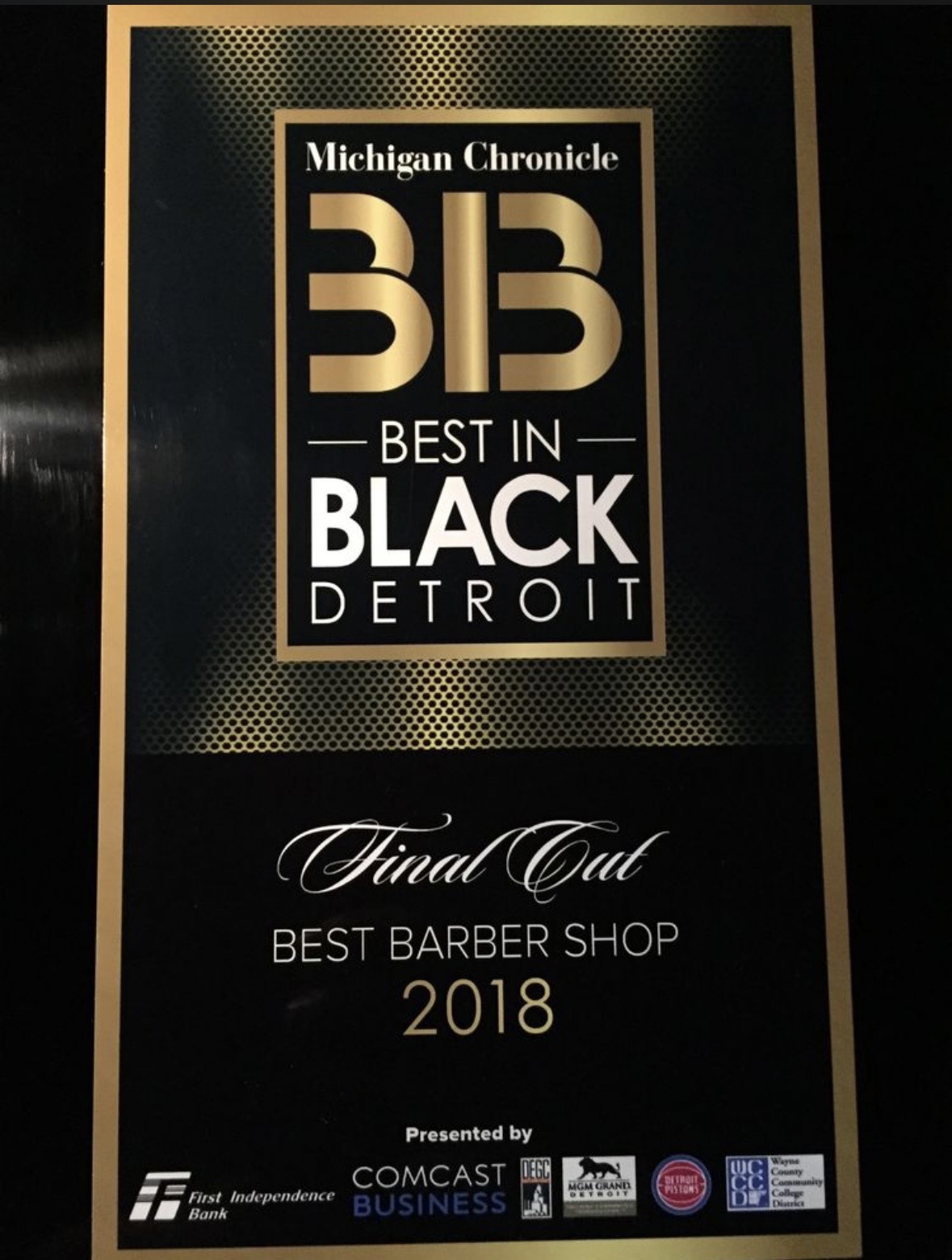 Michigan Chronicle Best In Black Detroit — Best Barber Shop 2018